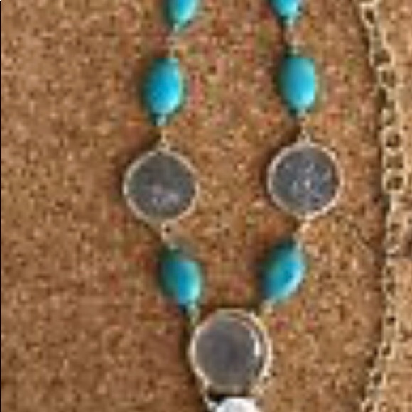 CHICOS TURQUOISE COIN NECKLACE - Picture 5 of 8